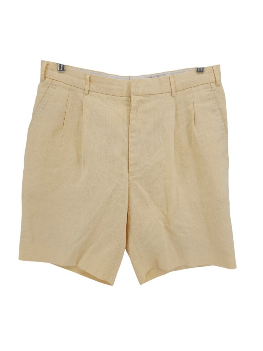 Smith’s of Bermuda Yellow Irish Linen Blend Shorts Pleated Size 36 - STAINED!